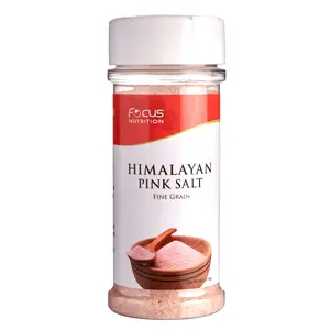 Focus Nutrition Himalayan Pink Salt Fine Grain - Unrefined, Mineral-Rich, Savory Flavor - 84 Minerals & Trace Elements - Ethically Sourced from Himalayan Mountains