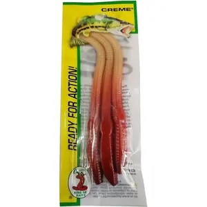 Creme Scoundrel Worm 6" Fishing Lures – 3 Per Pack, Live Color Soft Plastic Bass Bait, Ready for Action