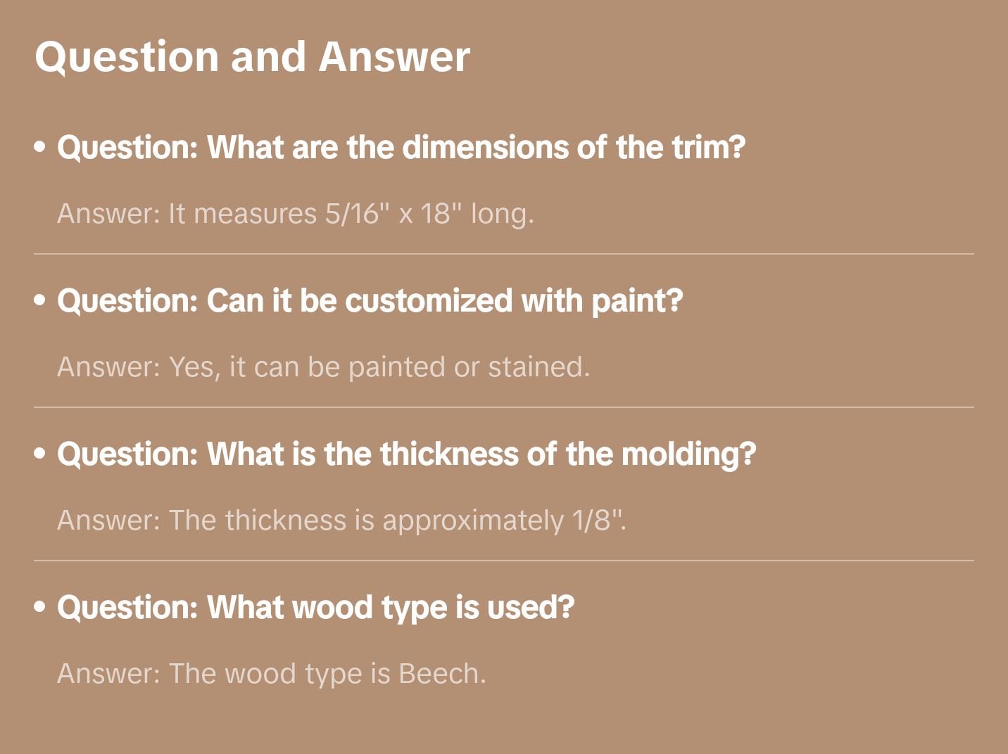 Miniature Wood Trim Flat Back Rope Style Relief Molding 5/16" x 18" Dollhouse Ceilings Walls