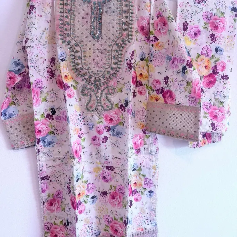 Rose Garden Embroidered lawn 3 piece suit