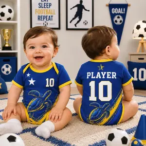 Personalized Curacao Baby Bodysuit, Custom Name Number Soccer Onesie, Curacao Inspired Infant Outfit, Football Fan Baby Romper, Newborn Gift 8QB