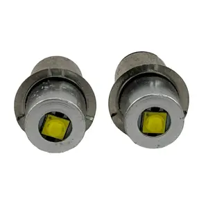 Rebaydo 2pcs LED Flashlight Bulb P13.5S 3W 6-24V