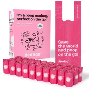 Dog Poop Bags with Handles 30 Rolls 360 Counts Big Sizes Leak Proof and Extra Thick Waste Bags Refill Rolls for Walking Small Medium Large Dogs Cats Litter