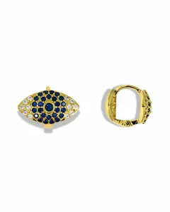 Evil Eye Pavé Huggie Earring