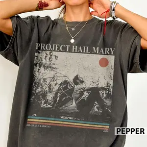Comfort Colors Dr. Grace & Rocky Vintage Shirt - Project Hail Mary Fan Tee, Sci-Fi Space Adventure Graphic, Interstellar Friendship Shirt