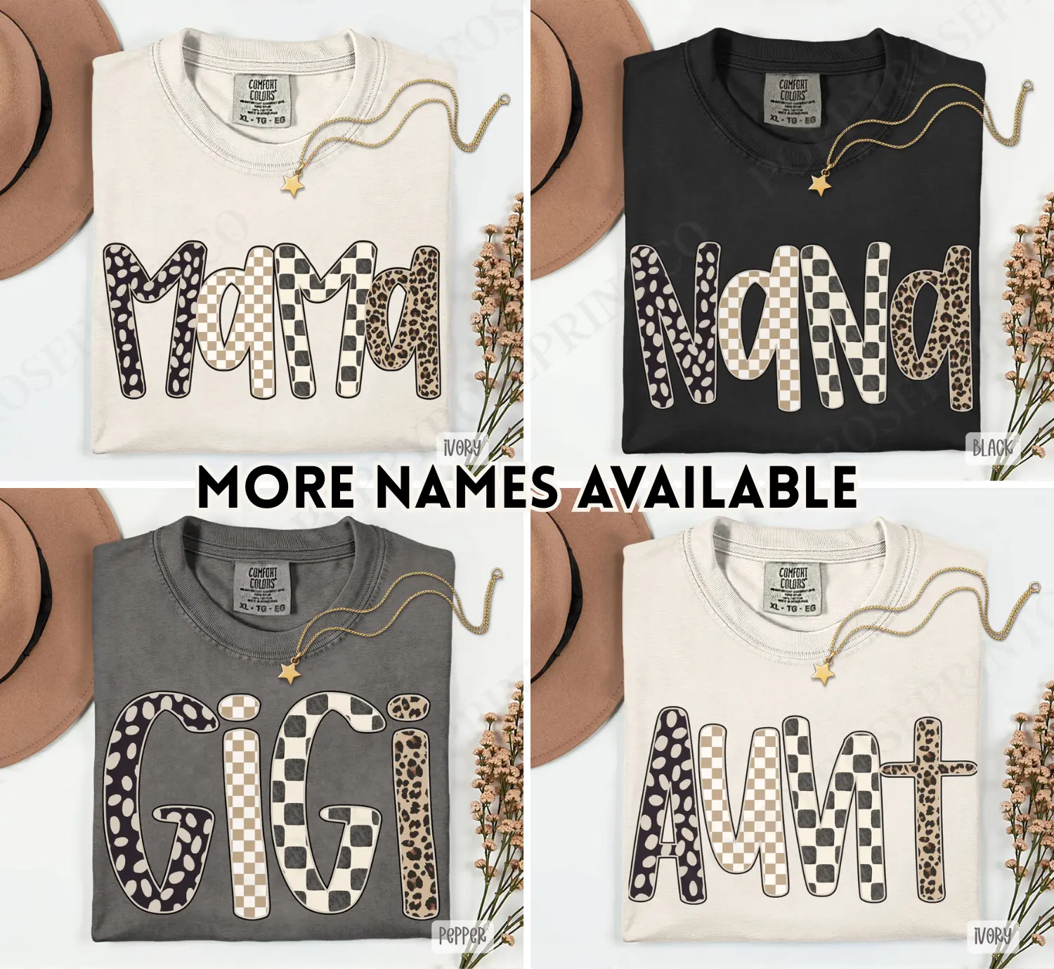 Checkered Mama - Gigi Comfort Colors, Trendy Women's Tshirt