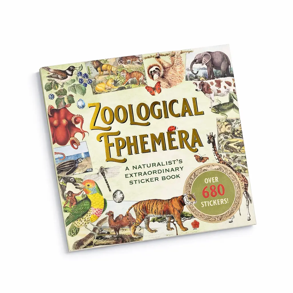 Zoological Ephemera Sticker Book (over 680 stickers!), Animal Kingdom, Animal Alphabets, Sticker Sheets Diy Decal Film