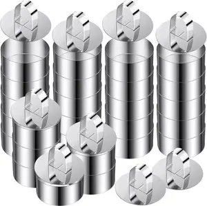 36 Pieces 3.15 Inch Round Stainless Steel Cake Ring Molds, Mousse Food Ring Mold with Pusher for Cooking Baking Pastry Crumpet Pancake Egg Salad Dessert