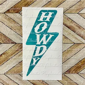 Howdy Lighting Bolt Decal