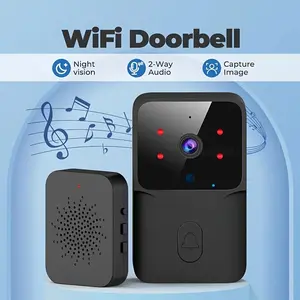 Mini Smart Wireless Video Doorbell, Remote Bidirectional Voice, Night Vision, USB Charging, Low Power, Voice Changer, 2.4g WiFi, Home Office Security