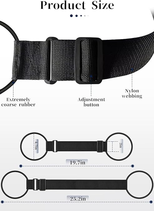 Luggage Straps for Add a Bag Bungees Lightweight Easy Elastic Wrap Belts for Attaching Extra Bags Purse to Suitcase Handle Handbag Backpack Spinner Carryon Travel Airport