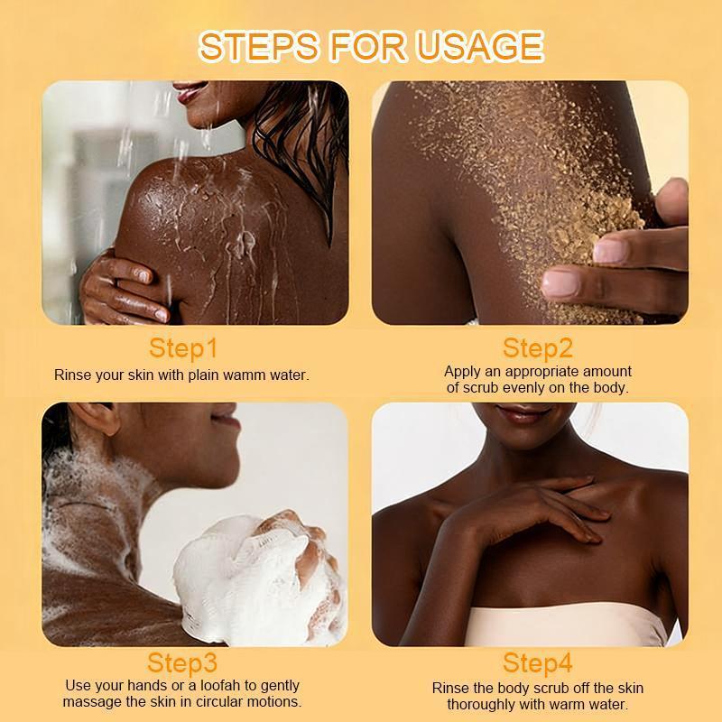 Turmeric Nourishing Scrub 280g - Infused with natural turmeric extract and moisturizing ingredients. Gently exfoliates while deeply hydrating the skin, leaving it smooth, supple, and radiant.