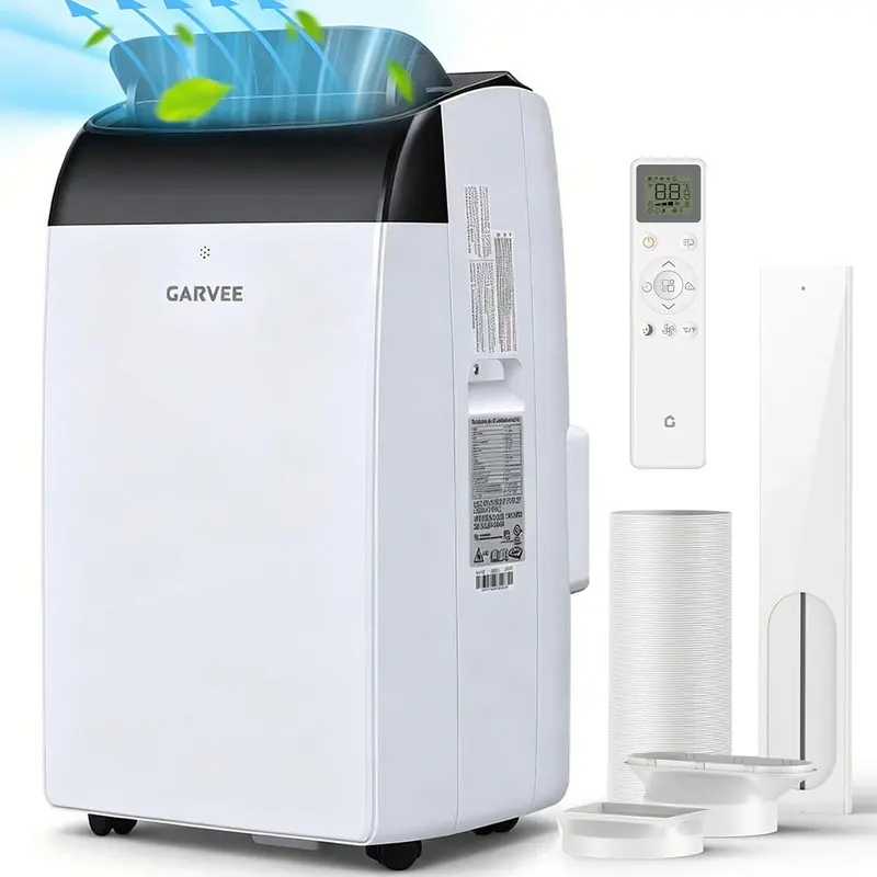 Garvee 14000BTU Portable Air Conditioner, Takywep 3 in 1 Fast Cooling, Dehumidifier & Fan Modes Portable Air Conditioner, Auto Swing, with Sleep Mode for Home Up To 750 Sq.FT
