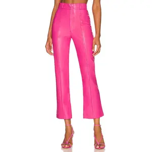 Bardot Polly Faux Leather Pant in Hot Pink