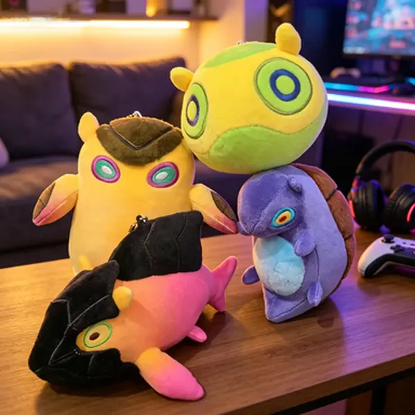 Whimsical Big-Eyed Alien Plush Toy - Assorted Cartoon Monster Figurines, Soft Comforting Desktop Ornament, Fun Gaming Room Decor Gift, Colorful Multi-Style Companion Plushie