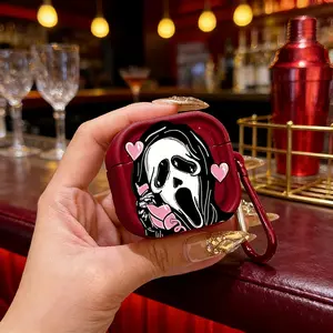 Ghostface Protective Case Cover for Apple AirPods 1/2/3/4 Pro, Tpu Material, Lightweight & Durable Design, Anti-Scratch Protection