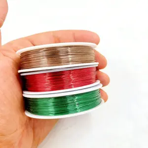 0.3mm X 50m Colorful Fine Iron Wire Beading Thread, Soft Iron Wire for Handmade Jewelry Making, Craft Supplies