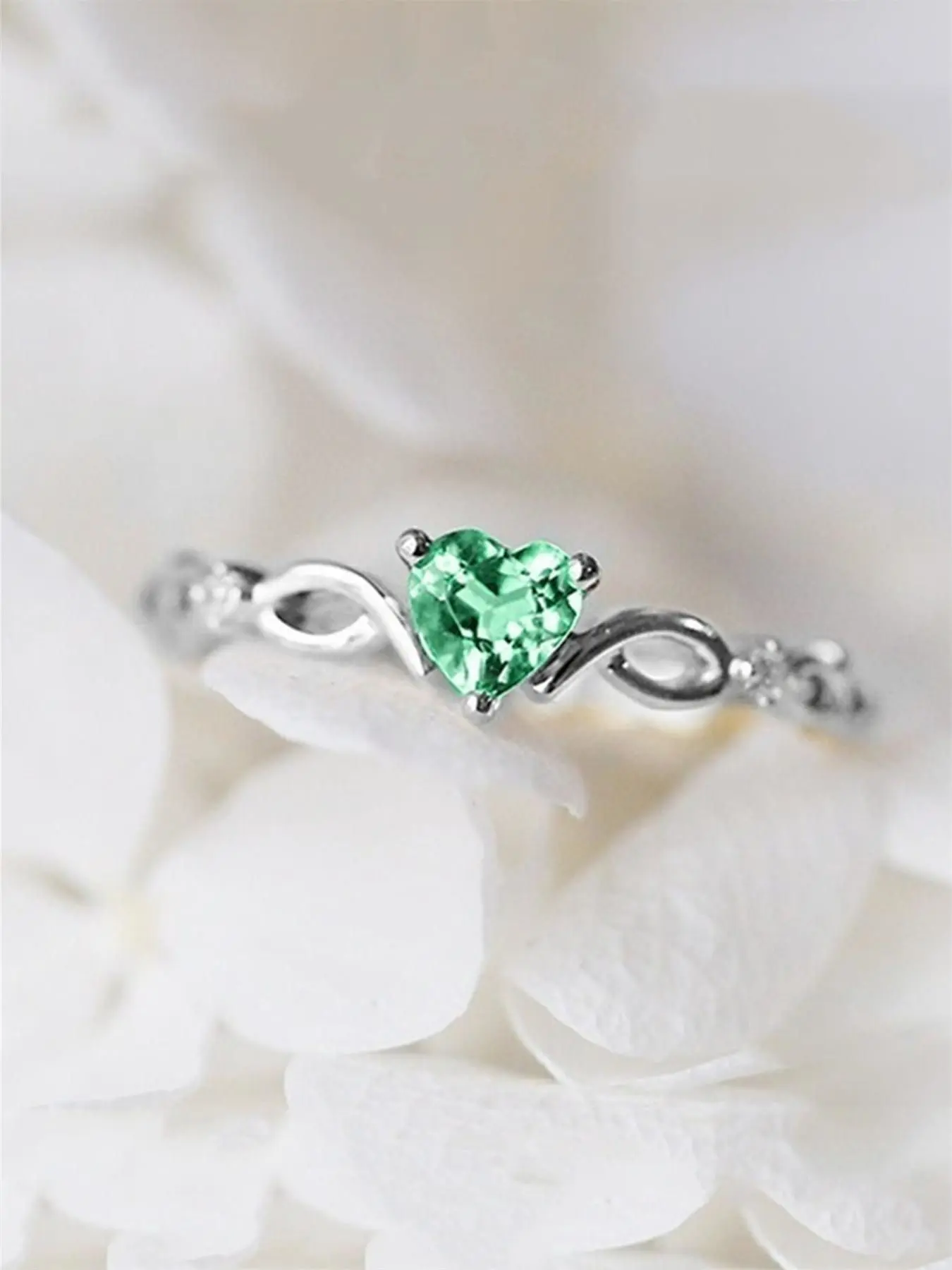 1 PC Elegant Cubic Zirconia Ring For Women Wedding Engagement Party Gift