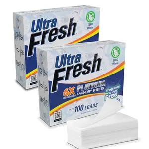 Ultra Fresh Platinum 6X Laundry Detergent Sheets, Fragrance & Dye Free, 2 Pack Ultra Fresh Platinum 6X Laundry Detergent Sheets, Fragrance & Dye Free, 2 Pack