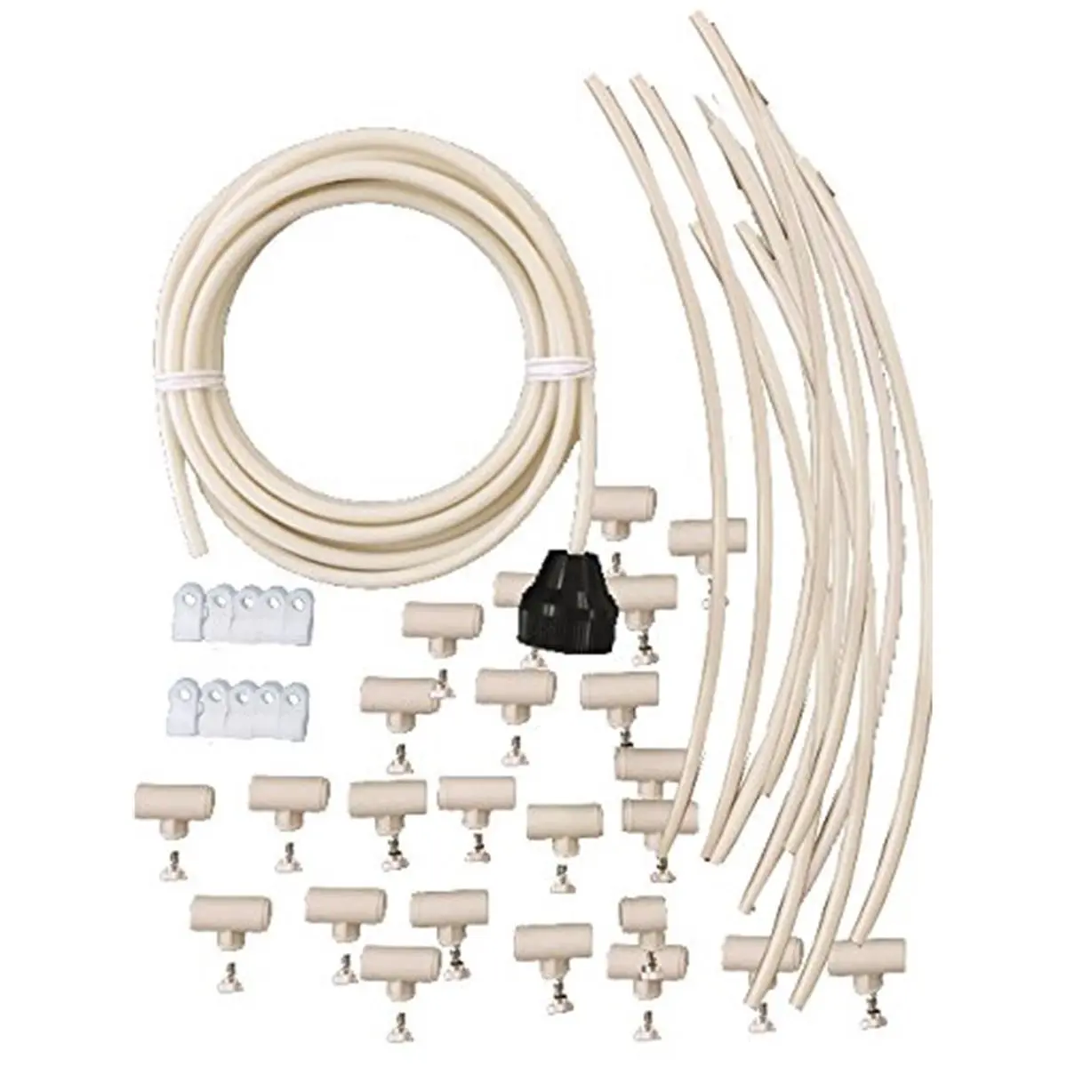212 MAIN Outdoor Patio Misting Kit - 48ft UV Tubing, 12 Nozzles, 5-Minute Installation, DIY Setup for Custom Mist Cooling System