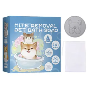 Pet Anti-Mite Bath Soap - Antibacterial, Deodorizing, and Cleansing Bathing Supplies for Dogs and Cats
