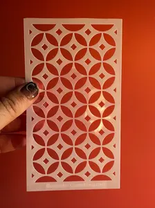 Illuminate polymer clay crafting mylar stencil texture sheet
