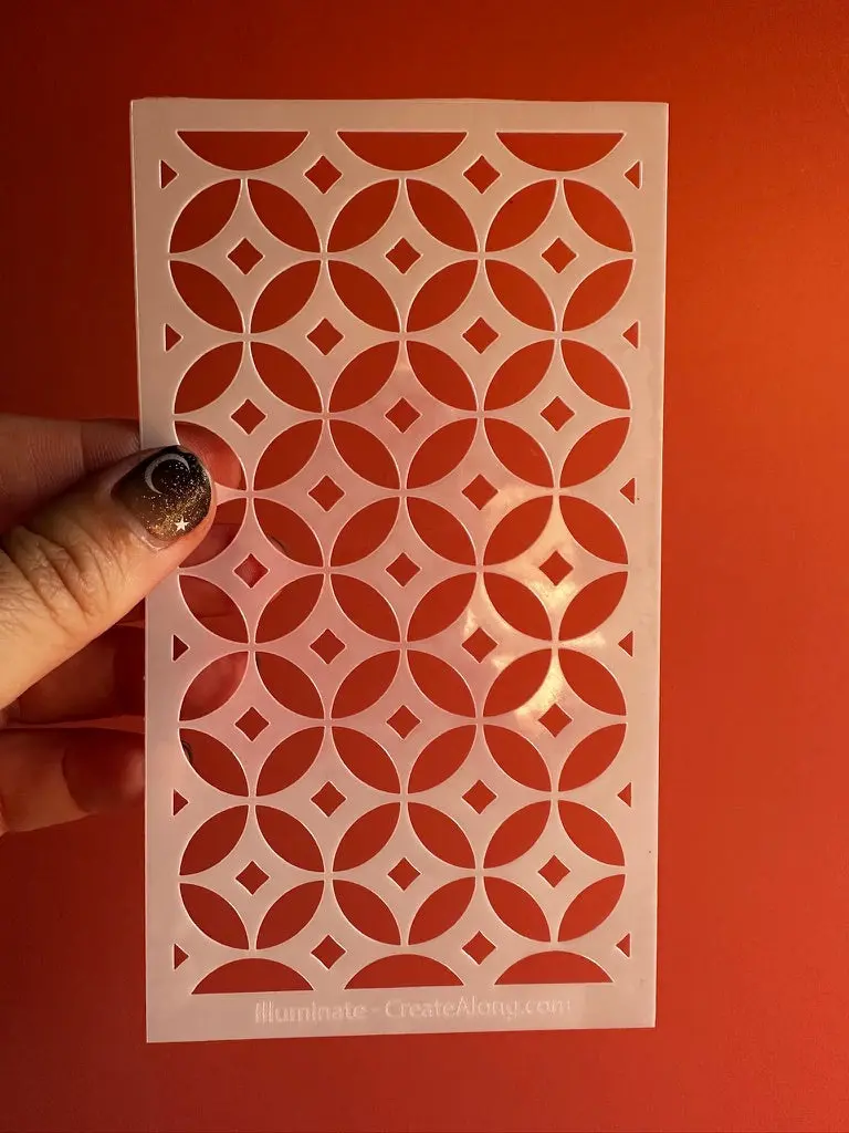 Illuminate polymer clay crafting mylar stencil texture sheet