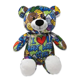 10" Salt Lake City Graffiti Eco Teddy Bear