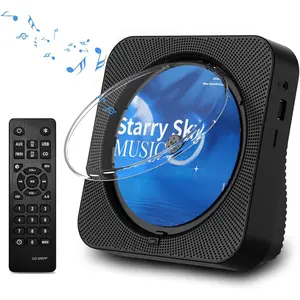 CD Player Portable  5.1 Desktop CD Player with HiFi Sound Speakers,Remote Control,Dust Cover,LED Display,Boombox FM Radio,USB/AUX for , (Black)
