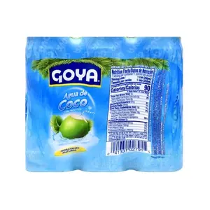Goya Coconut Water with Pulp 6-Pack Agua de Coco Natural Beverage