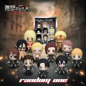 1pc/3pcs Attack on Titan 3D Cartoon Blind Bag Keychain, Keychain Surprise, Officially Licensed Anime Character Figurine, Collectible Item, Armin Eren Levi Mikasa Random Design, Perfect Birthday Gift for Anime Enthusiasts
