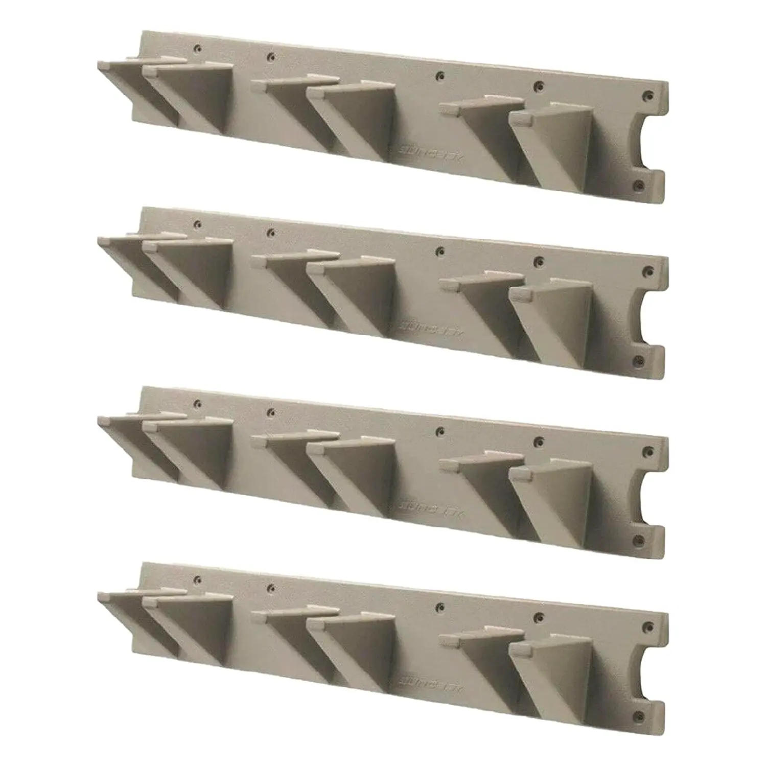 Suncast 2 Foot Wall Mount Long Handled Garden Tool Hanger Organizer (2/4 pack)