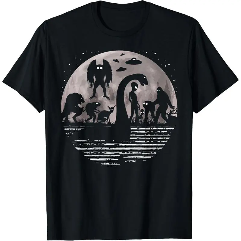Bigfoot Loch Ness Monster Mothman And Aliens! Funny Cryptid T-Shirt   Graphic tees