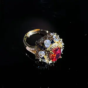 Heavy industry vintage Italian engraved golden open ring · Brass   elegant everything imitation gemstone ring