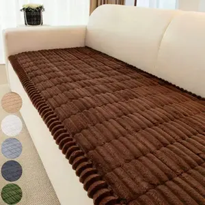 Washable Dog Couch Cover, Fuzzy Pet Couch Cover for 2-Cushion Sofa, Pet-Friendly Non-Slip Sofa Cover