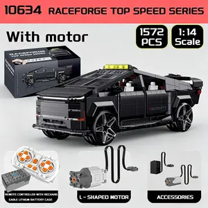 1:14 RC Building Block Pickup Truck 1572 PCS 2.4G Remote Control Drift Super Cool Design with Motor