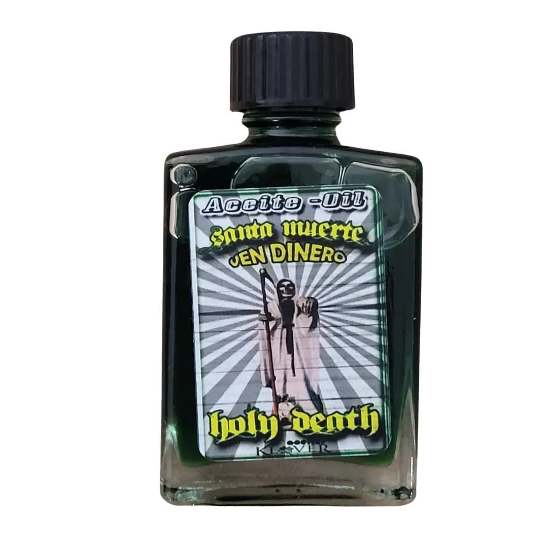 Santa Muerte Money Come Spell Oil - 1 fl oz Bottle, Body Oil, Scented, Money Spell, Spiritual Uses, Sacred, Holy Death Money Come Spell