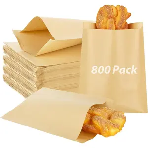 800 Pack Wax Paper Sandwich Bags 8x6 inch Wax Paper Bags, Greaseproof Bag Paper Cookie Bags Bakery Wax Bag for , Sandwich, Snacks, Cookie, Candies and