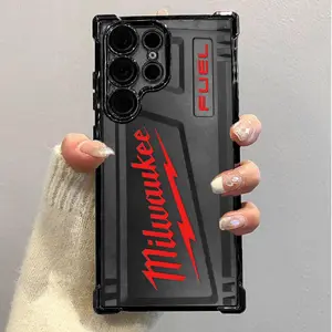 Milwaukee Phone Case For S22 S23 S24 FE ULTRA PLUS Four CornersAnti-Fall Transparent Soft Silicone Phone CasesShell Tough Phone Cover L12 # SMMK27