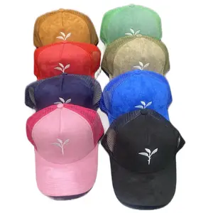 Yod Ye Hats Suede Fitted Hats for Men and Women with Curved Brim - 8 colors - Stylish Sun Protection Cap Baseball Cap with embroidered Leaf Logo.