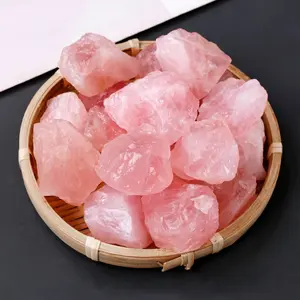 Rose Quartz Raw Stone Wholesale Aromatherapy Aroma Natural Healing Crystal Gorgeous Stone Gemstone Jewelry Energy Love Girlfriend Boyfriend Souvenir Valentine Anniversary New Year Christmas Halloween Birthday Gift