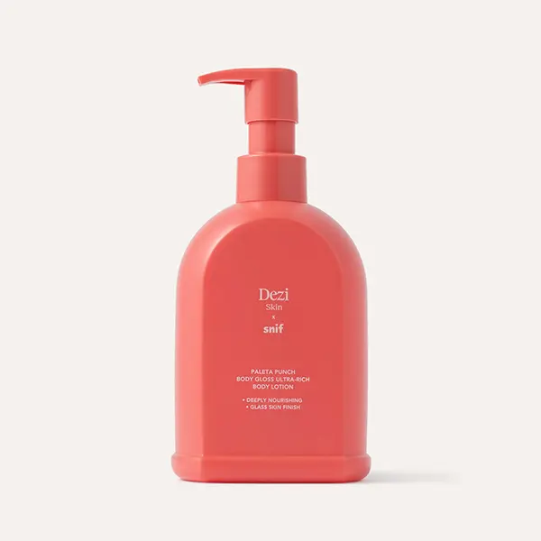 Dezi Skin x Snif Ultra-Rich Scented Shea Body Moisturizer, Smoothing Body Care Gloss-Lotion Hybrid, Cosmetic, Glossy, Tightening, Extra-Glassy Skin, Beauty Products, Hydrates Deeply