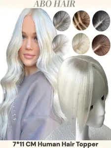 7x11cm Human Hair Topper, Natural Look Extension, Easy to Use, Perfect for Daily Wear, Enhance Your Hairstyle Effortlessly
