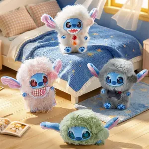 [Limited Edition New Product] MINISO Disney Stitch 'Sleep for Five More Minutes' Series Rubber Plush Blind Box Keychain Gift