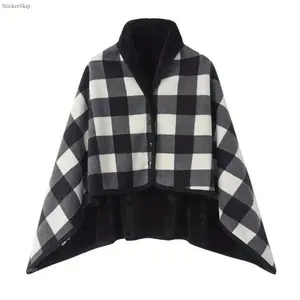 2026 NEW Wearable Fleece Blanket Shawl with Buttons – Cozy Comfy Plush Cape, Soft Lightweight Snuggle Wrap for Home, Couch, Office, Travel, Perfect for Winter Evenings & Lazy Days