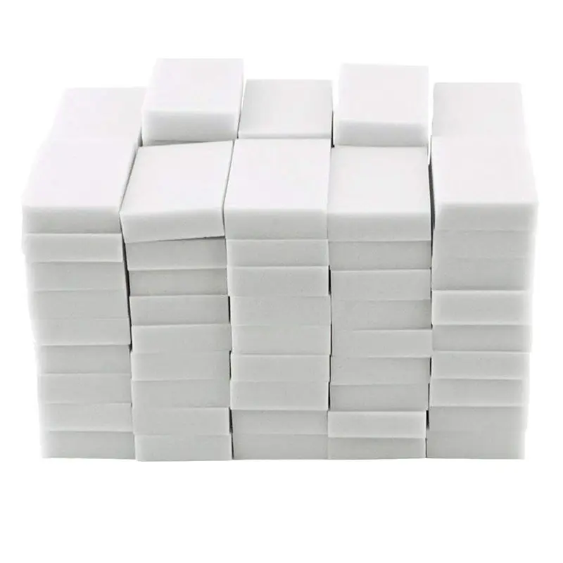 50-Pack Magic Cleaning Foam Sponge Erasers - DIY Beading & Jewelry Making Prep Tool, Household Cleaner for Walls, Stainless Steel, Water Stains, Kitchen
