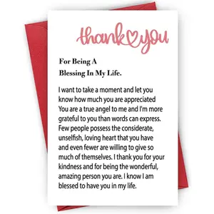 Gratitude Card, Heartfelt Thanks & Unwavering Devotion Card, Perfect Gift for Spouse Appreciation, Party Gifts for Wife, Life Partners Or Soul Anchors, Amazing Person