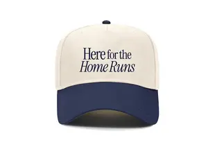 Home Run Hat, Baseball Mom Hat: 5-Panel Trucker Cap, Home Run Hat for Baseball Fan Hat, Girlfriend Hat for Sport Fan Funny Hat