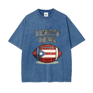 Benito Bowl Christmas Football Fan Washable Direct Spray T-Shirt 260g Heavy Cotton Vintage Durable Oversized Game Day Essential Tee for Sports Lovers