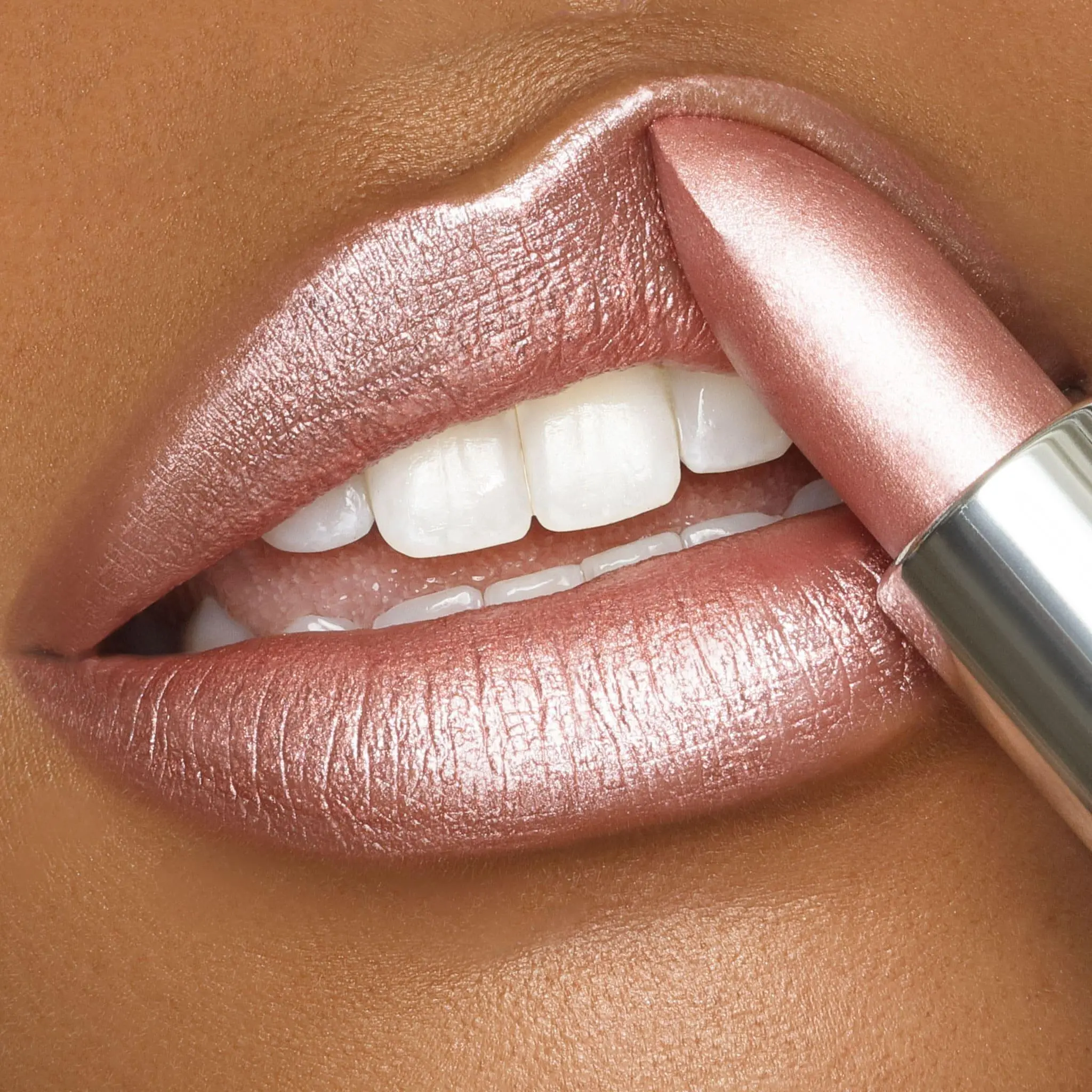 Soft Box Crème | A Pale Nude/Pink with Gold and Silver Shimmer Lipstick Soft Box Crème | A Pale Nude/Pink with Gold and Silver Shimmer Lipstick